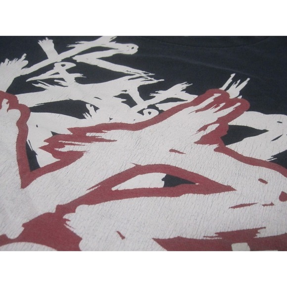 Young & Reckless Shirt Mens Medium Blue Graphic Print Short Sleeve Crew Neck - Picture 3 of 8